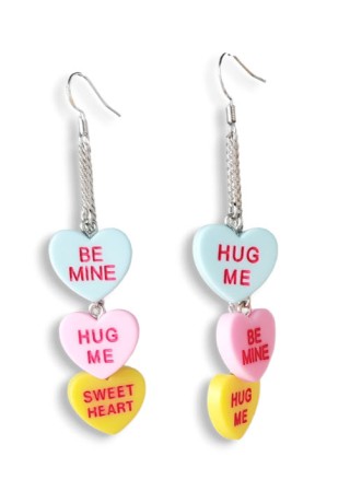 Valentine's Candy Triple Heart Earrings Valentine's Candy Triple Heart Earrings