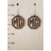 MG Emblem Laser-Cut Wooden Earrings