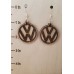 VW Emblem (Burned in) Laser-Cut Wooden Earrings