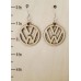 VW Emblem (Cut out) Laser-Cut Wooden Earrings
