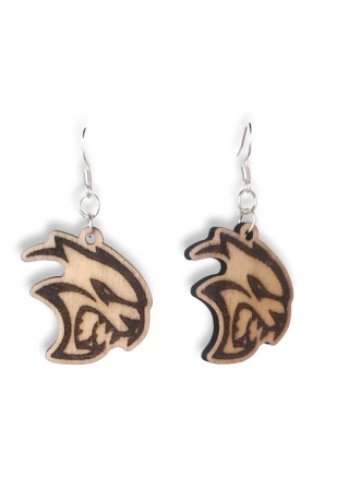 Hellcat Laser-Cut Wooden Earrings