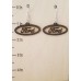 Ford Laser-Cut Wooden Earrings
