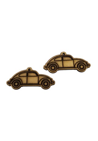 VW Bug Wooden Earrings