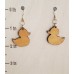Authentic Yellow Wood Ducks Laser-Cut Wooden Earrings (Small)