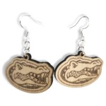 Gators Laser-Cut Wooden Earrings
