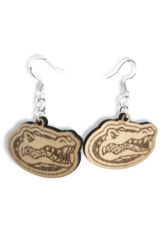 Gators Laser-Cut Wooden Earrings