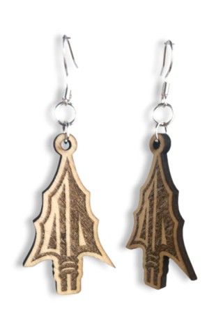 FSU Spear Laser-Cut Wooden Earrings
