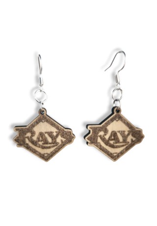 Tampa Bay Rays Laser-Cut Wooden Earrings