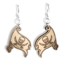 Tampa Bay Bucs Laser-Cut Wooden Earrings Tampa Bay Bucs Laser-Cut Wooden Earrings