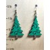 Christmas Tree (Green) Laser-Cut Wooden Earrings