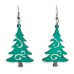 Christmas Tree (Green) Laser-Cut Wooden Earrings