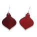 Red Leather Ornament Earrings