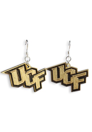 UCF Laser-Cut Wooden Earrings