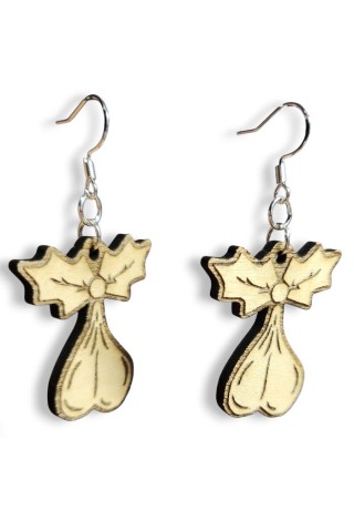 MistleBalls Wooden Earrings