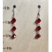 Christmas Red Preciosa Crystal Bi-Cone Bead Earrings