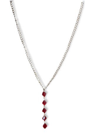 Christmas Red Preciosa Crystal Chain Necklace Christmas Red Preciosa Crystal Chain Necklace