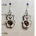 Teddy Bear with Austrian Heart Crystal Laser-Cut Wooden Earrings Teddy Bear with Austrian Heart Crystal Laser-Cut Wooden Earrings