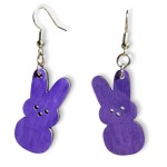 Purple Peeps Laser-Cut Wooden Earrings