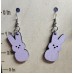 Lavender Peeps Laser-Cut Wooden Earrings