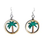 Palm Tree Laser-Cut Wooden Earrings