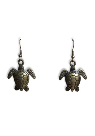 Bronze Turtle Earrings