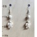 White Howlite Turtle with Bead Earrings