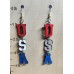 Red, White, and Blue USA Laser-Cut Wooden Earrings