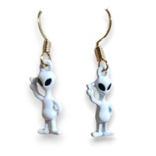 White Alien (Silicone) Earrings