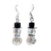 Clear Crystal Snowman with Clear Collar Earrings Clear Crystal Snowman with Clear Collar Earrings