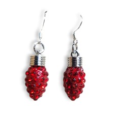 Red Light Bulb Earrings 