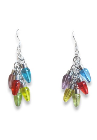 Multi-color Light Bulb Earrings 