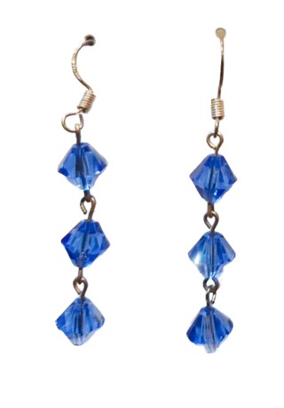 Austrian Swarovski Crystal Blue Earrings (Large)