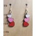 Dangling Laser-cut Wooden Heart Earrings (White, Pink, & Red)