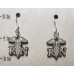 RN Caduceus Laser-Cut Wooden Earrings