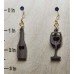 Wine Bottle & Glass Laser-Cut Wooden Earrings