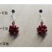Dark Red Christmas Bow Earrings