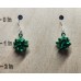 Green Christmas Bow Earrings