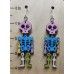 Skeleton Laser-Cut Wooden Earrings (Multi-Colored)