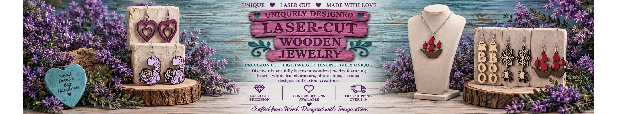 Laser Cut Wooden Jewelry