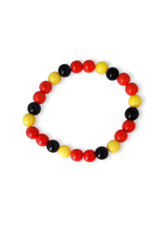 Red, Yellow & Black Bead Bracelet
