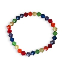 Rainbow Colors Bicone Beads Bracelet