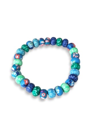 Ocean Blues and Greens Floral Bracelet