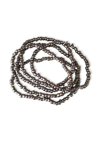 Pewter-colored Seed Beads Bracelet (1 set of 4)