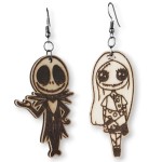 Jack & Sally Laser-Cut Wooden Earrings