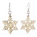 Snowflakes Laser-Cut Wooden Earrings Snowflakes Laser-Cut Wooden Earrings
