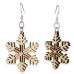 Snowflakes Laser-Cut Wooden Earrings Snowflakes Laser-Cut Wooden Earrings