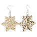 Snowflakes Laser-Cut Wooden Earrings Snowflakes Laser-Cut Wooden Earrings