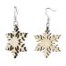 Snowflakes Laser-Cut Wooden Earrings Snowflakes Laser-Cut Wooden Earrings