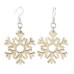 Snowflakes Laser-Cut Wooden Earrings Snowflakes Laser-Cut Wooden Earrings