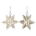 Snowflakes Laser-Cut Wooden Earrings Snowflakes Laser-Cut Wooden Earrings